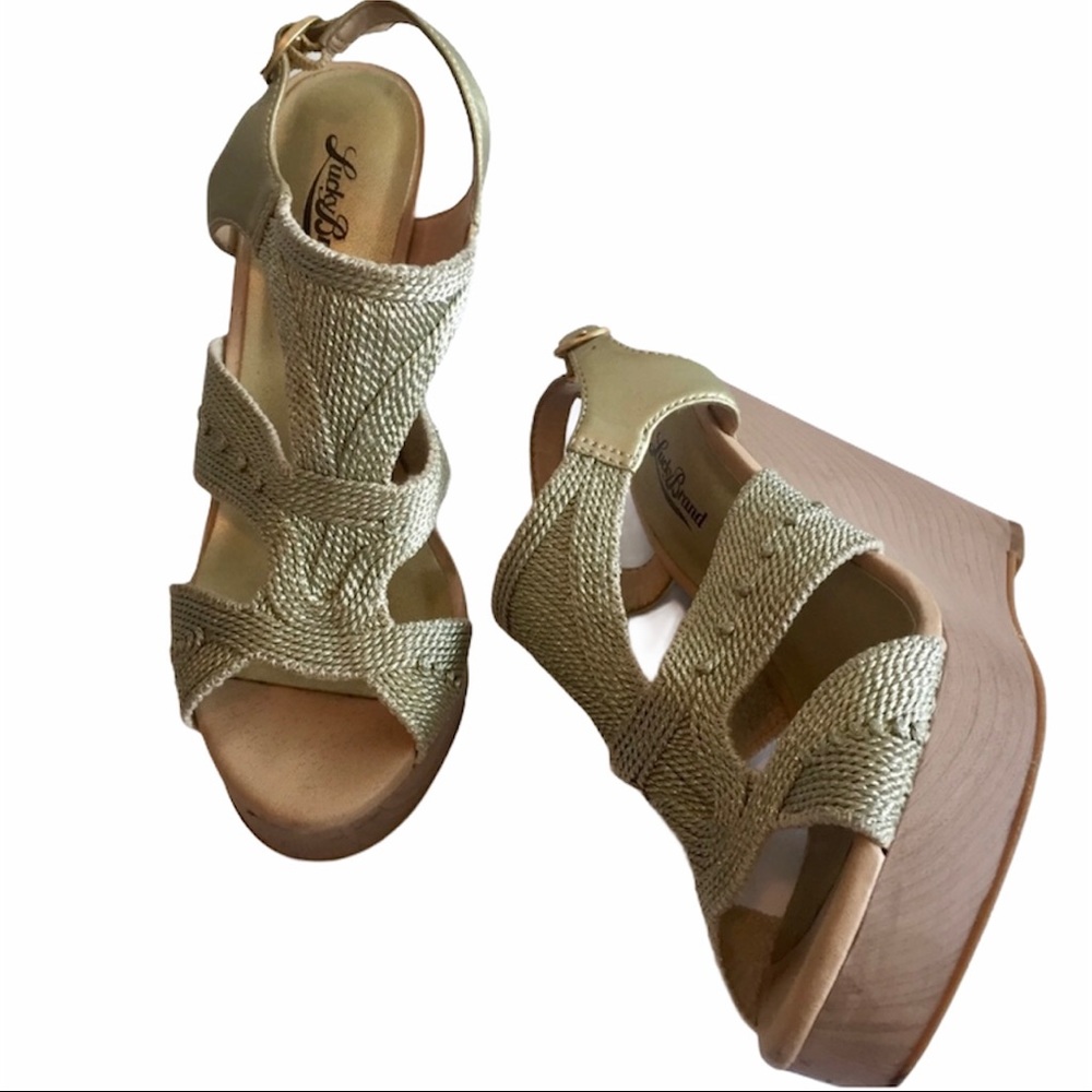 Y2K Lucky Brand Wedge Sandals